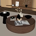 Coffee table book ornaments combination 3d model