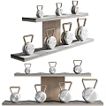 Organized Sports Equipment Storage Cabinet With Dumbbells Kettlebells Yoga Balls And Foam Rollers