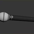 Professional Handheld Microphone With Silver Head And Black Handle For Stage Use