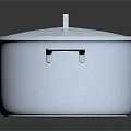 Stainless Steel Cooking Pot With Lid And Two Handles For Kitchen Use