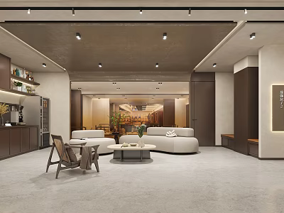 Quiet reception area tea area 3d model