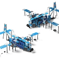 Aircraft Park Amusement Equipment Features Equipment Function Expansion Parent-Child Park Landmark Pin 3d model