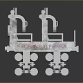 Cuban Fleet Industrial Equipment With Multiple Cylindrical Containers And Wheeled Base