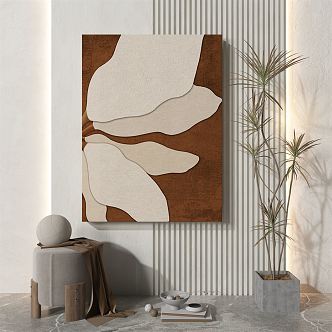 modern abstract painting abstract decorative painting 3d model