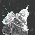 Gray Skinned Ogre Creature With Spiked Metal Helmet Carapace Shoulder And Chain Armor