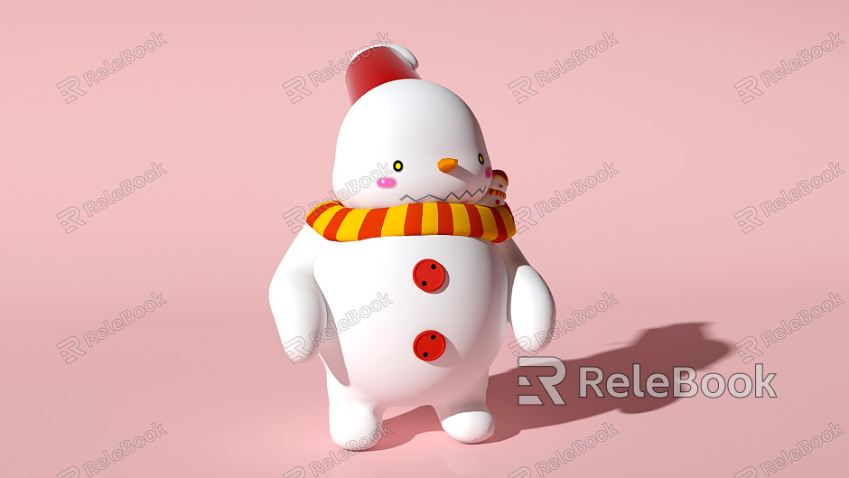 Modern Toy Cartoon Snowman Doll model