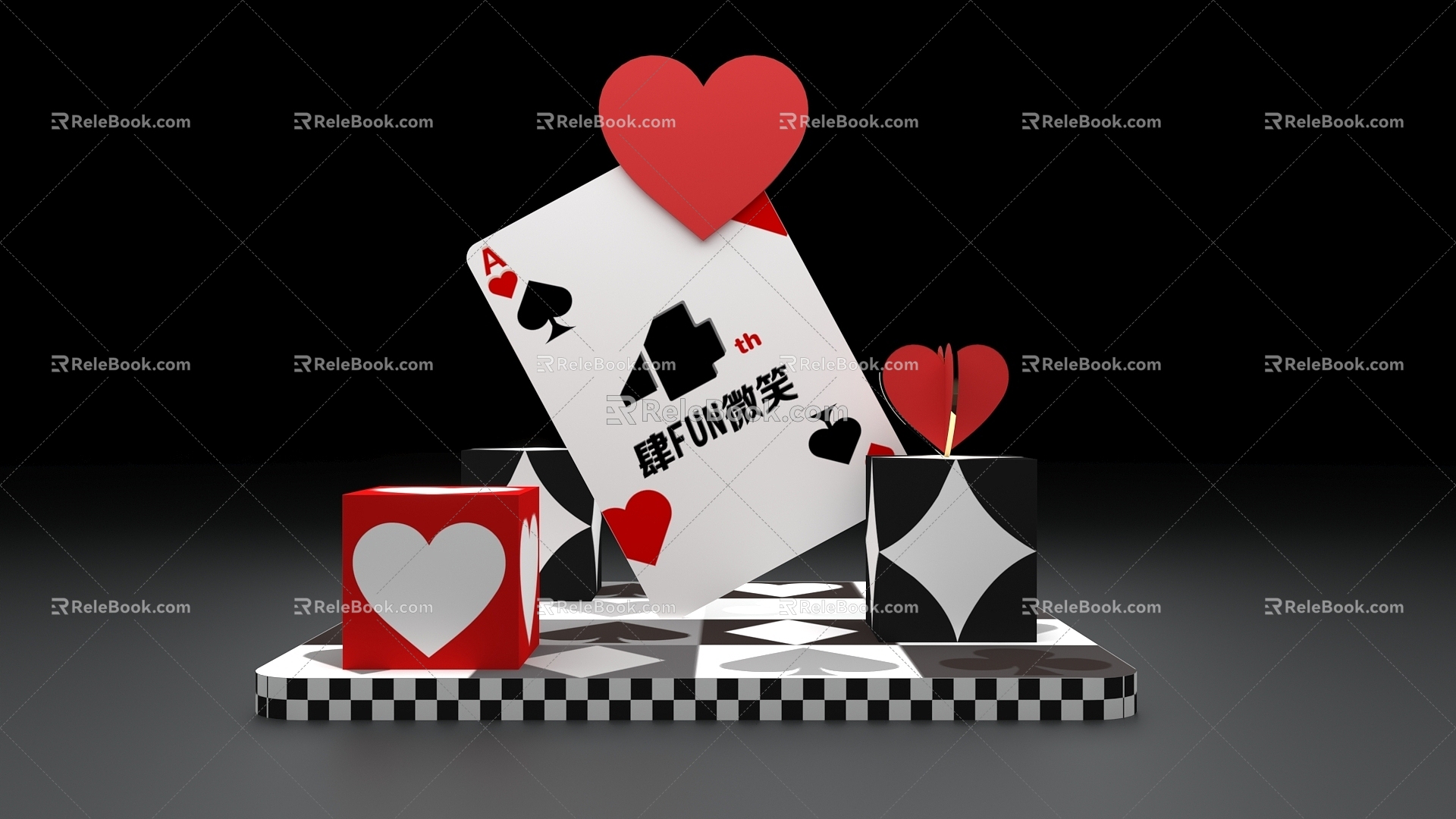 Poker is beautiful. 3d model