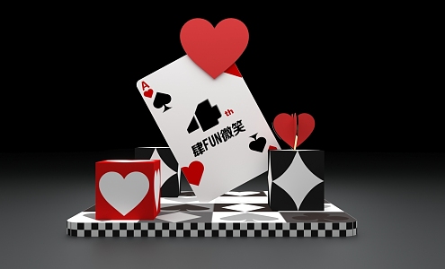 Poker is beautiful. 3d model