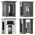Modern Security Booth Designs With Varied Glass Metal Structures And Exterior Details