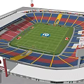 Architectural Sports Stadium Renderings With Football Field Track And Seating