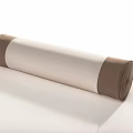 Cylindrical Bed Pillow With Beige Body And Brown Ends For Comfortable Bedding 3d model