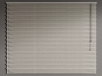 Modern Gray Window Blinds With Horizontal Slats For Stylish Home Interior 3d model