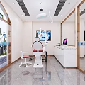 Modern Dental Clinic Treatment Room With Dental Chair Monitor And Equipment