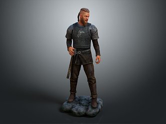 Modern Game Character Ragna Pirate Viking Warrior Viking 3d model