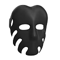 Futuristic Black Mask With Unique Design Features Multiple Air Holes And Ergonomic Structure
