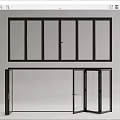 modern folding door 3d model