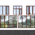 new chinese floor-to-ceiling windows floor-to-ceiling windows 3d model