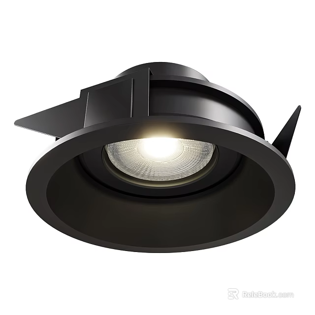 Modern Black Recessed Downlight Spotlight With Sleek Design For Home Ceiling Lighting 3d model