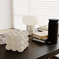 Modern Table Ornaments Combination Book Kettle Table Lamp Candle 3d model