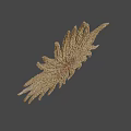 Golden Radiant Wall Decor With Textured Starburst Design And Hanging Ornament