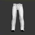 White Casual Long Pants With Classic Waistband And Side Pockets Design