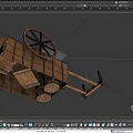 Trolley Carriage Earth Trolley Game Trolley Wood Trolley Wood Trolley Ancient Wooden Trolley Low Face Number Low Model Simple Model Video Level Realism 3d model