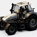 Modern Agricultural Tractor With Large Tires Spacious Cab And Advanced Design