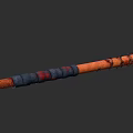Violent Weapon Baseball Bat Wrapped With Barbed Wire Blood Stains And Grip Tape