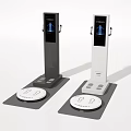 Standing Medical Body Composition Analyzer Devices With Digital Display And Circular Platform 3d model