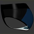 Men's Blue Underwear With Black Waistband And White Accent Design