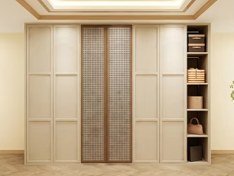 Wardrobe Design Wardrobe Effect Diagram Wardrobe Coat Cabinet Design Coat Cabinet 3d model