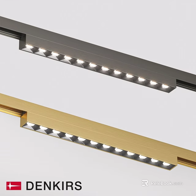 Modern Recessed Downlights And Spotlights With Gold Gray Linear Design For Home Interior 3d model 