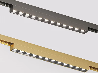 Modern Recessed Downlights And Spotlights With Gold Gray Linear Design For Home Interior 3d model