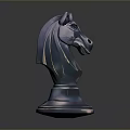 Horse Head Shaped Decorative Furniture With Metallic Finish And Circular Base