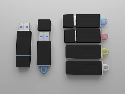 modern u disk 3d model modern u disk 3d model