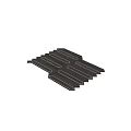 Dark Wood Flooring Components With Geometric Lines And Hexagonal Patterns