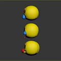 Yellow Emoji Decorative Ornaments Set With Various Facial Expressions For Home Decor