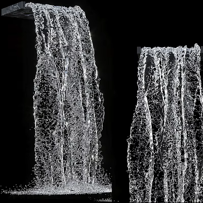 Modern Waterscape Water Curtain Water Curtain Wall 3d model