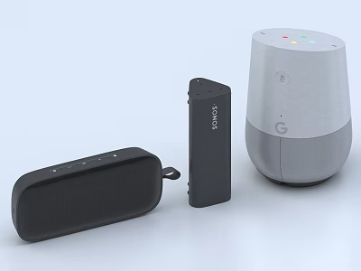 High Quality Wireless Headphones and Portable Bluetooth Speakers with Smart Audio Features 3d model