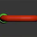 Durable Red Metal Carabiner With Green Locking Mechanism For Daily Use