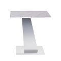 Modern Side Table With Marble Top And Sleek Metal Base For Home Decor