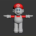 Super Mario Figurine With Red Hat M Logo Red Shirt White Overalls And Outstretched Arms