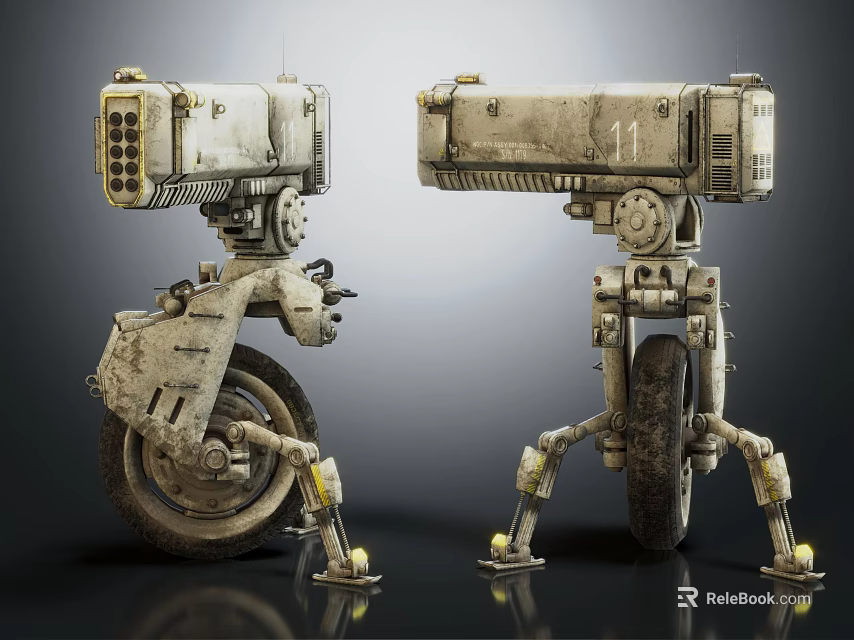 Vintage Space Exploration Robotic Rovers With Mechanical Legs And Wheels 3d model 