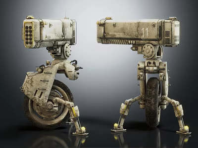 Vintage Space Exploration Robotic Rovers With Mechanical Legs And Wheels 3d model