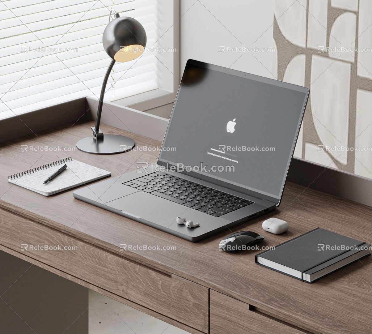 Modern Apple Laptop Office Supplies MACBOOK Desk Lamp 3d model