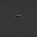 Futuristic Sci Fi Spaceship Model With Metallic Wings And Detailed Structure