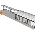 Modern Outdoor Canopy With Transparent Roof And Steel Support Structure