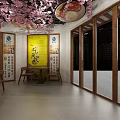 Traditional Chinese Restaurant With Fresh Clams Traditional Tile Roof Glass Frontage And Wooden Furniture