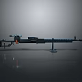 Modern Sniper Rifle With Scope Long Barrel Bipod And 3D Render Design