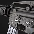 Modern Military Tactical Rifle With Detachable Magazine Barrel Grip And Sight
